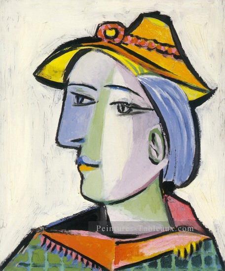 Marie Thérèse Walter au chapeau 1936 cubisme Pablo Picasso Peintures à l'huile